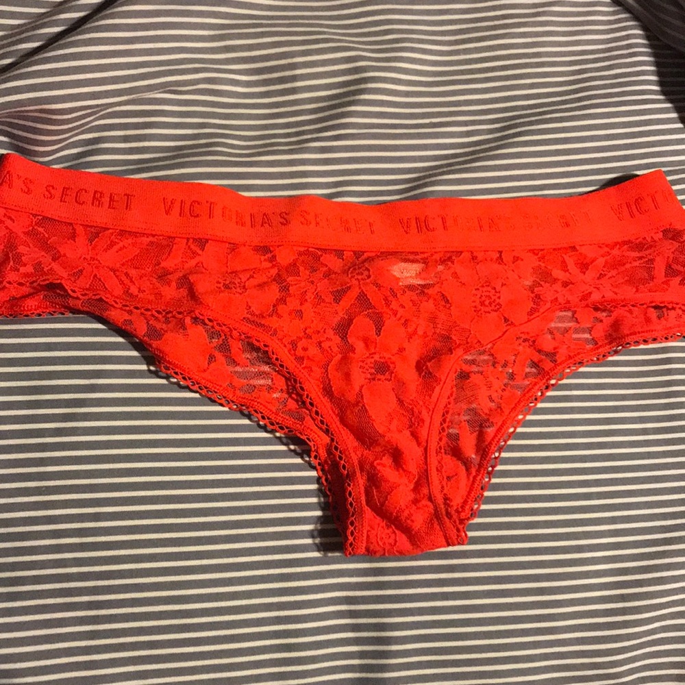 Bright red victoria secret panties